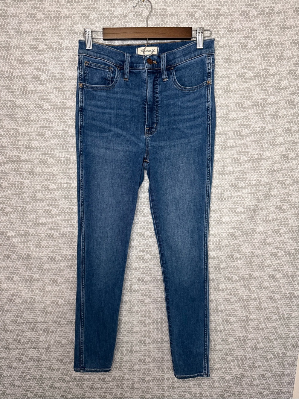 Madewell Blue Women 27 Slim Fit Skinny Jeans Medium Wash Cotton Denim